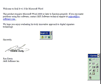 Seal-It for MS Word Screenshot